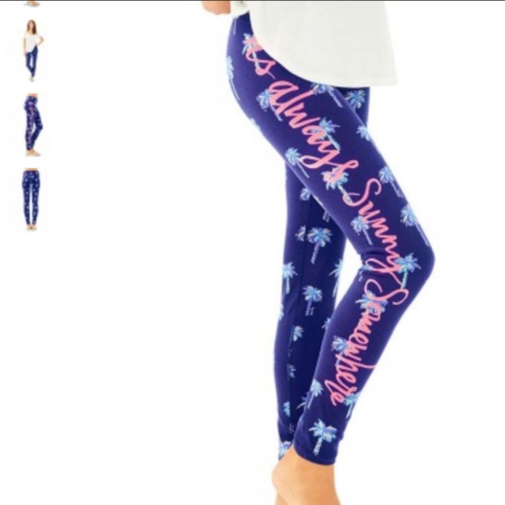 Lilly Pulitzer leggings palm small sunny somewhere
